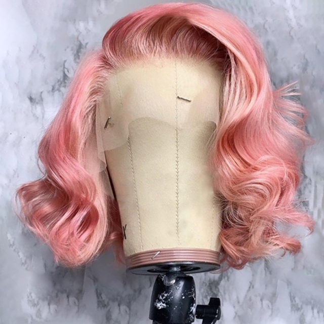 pink lace front wig