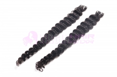 Wholesale virgin brazilian deep wave tape in human hair extensions #1b