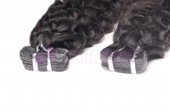Wholesale virgin brazilian water wave tape in human hair extensions #1b