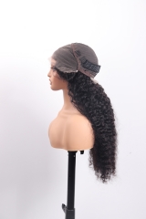 1B# Burmese Curly 13x4 Lace Frontal Wig 26