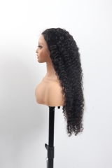 1B# Burmese Curly 13x4 Lace Frontal Wig 26