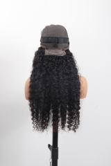 1B# Burmese Curly 13x4 Lace Frontal Wig 26