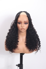 Burmese Curly Hair 1B# V Part Wig Wholesale Price Raw Hair