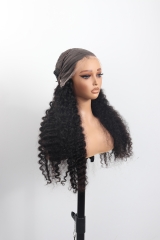 1B# Burmese Curly 13x4 Lace Frontal Wig 26