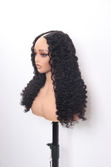 Burmese Curly Hair 1B# V Part Wig Wholesale Price Raw Hair