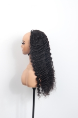 1B# Burmese Curly Hair Invisible Half Wig Wholesale Price Raw Hair