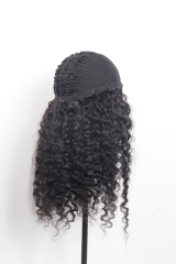 1B# Burmese Curly Hair Invisible Half Wig Wholesale Price Raw Hair