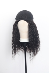 1B# Burmese Curly Hair Invisible Half Wig Wholesale Price Raw Hair