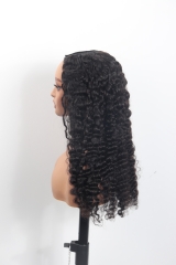 Burmese Curly Hair 1B# V Part Wig Wholesale Price Raw Hair