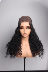 Natural Color 20'' Curly Hair Pre-braided HD Lace Wig Pre-cut & Pre-styled Wig Wholesale Price