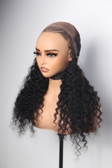 20'' Curly Hair Pre-braided HD Lace Wig Pre-cut & Pre-styled Wig Wholesale Price