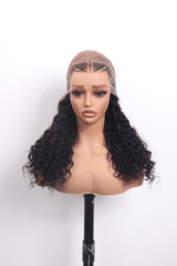 20'' Deep Wave 3D Dome Cap 13x6 HD Lace Frontal Wig 200% Braid Wig Wholesale Price D