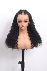 20'' Deep Wave 3D Dome Cap 13x6 HD Lace Frontal Wig 200% Braid Wig Wholesale Price D