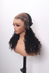 20'' Deep Wave 3D Dome Cap 13x6 HD Lace Frontal Wig 200% Braid Wig Wholesale Price D