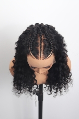 20'' Deep Wave 3D Dome Cap 13x6 HD Lace Frontal Wig 200% Braid Wig Wholesale Price D