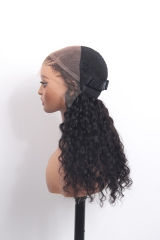 20'' 3D Dome Cap 13x6 HD Lace Frontal Wig 200% Deep Wave Braid Wig Wholesale Price C