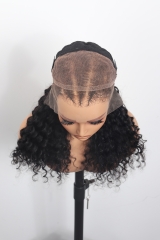 3D Dome Cap 13x6 HD Lace Frontal Wig 200% 20'' Deep Wave Braid Wig Wholesale Price B