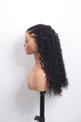 20'' 3D Dome Cap 13x6 HD Lace Frontal Wig 200% Deep Wave Braid Wig Wholesale Price C