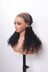 3D Dome Cap 13x6 HD Lace Frontal Wig 200% 20'' Deep Wave Braid Wig Wholesale Price B