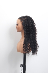 20'' Deep Wave 3D Dome Cap 13x6 HD Lace Frontal Wig 200% Braid Wig Wholesale Price D