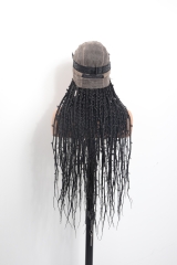 #1B Knotless Braids Goddess Lace Front Wig Pre-Braided Hair Wholesale Price