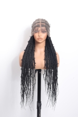 #1B Knotless Braids Goddess Lace Front Wig Pre-Braided Hair Wholesale Price