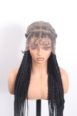 #1B Knotless Braids Goddess Lace Front Wig Pre-Braided Hair Wholesale Price