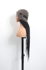 #1B Knotless Braids Goddess Lace Front Wig Pre-Braided Hair Wholesale Price