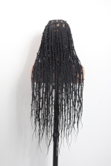 #1B Knotless Braids Goddess Lace Front Wig Pre-Braided Hair Wholesale Price