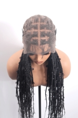 #1B Knotless Braids Goddess Lace Front Wig Pre-Braided Hair Wholesale Price