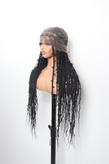 #1B Knotless Braids Goddess Lace Front Wig Pre-Braided Hair Wholesale Price