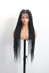 #1B Knotless Braids Goddess Lace Front Wig Pre-Braided Hair Wholesale Price