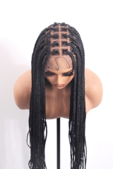 #1B Knotless Braids Goddess Lace Front Wig 36‘’ Pre-Braided Hair Wholesale Price