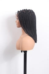 #1B Bob Knotless Braids Goddess Lace Front Wig 14‘’ Pre-Braided Hair Wholesale Price