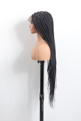 #1B Knotless Braids Goddess Lace Front Wig 36‘’ Pre-Braided Hair Wholesale Price