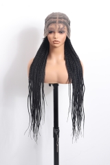 #1B Knotless Braids Goddess Lace Front Wig 36‘’ Pre-Braided Hair Wholesale Price