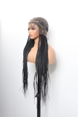 #1B Knotless Braids Goddess Lace Front Wig 36‘’ Pre-Braided Hair Wholesale Price