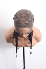 #1B Bob Knotless Braids Goddess Lace Front Wig 14‘’ Pre-Braided Hair Wholesale Price