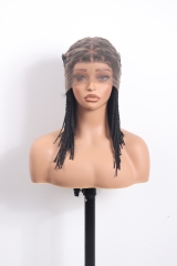 #1B Bob Knotless Braids Goddess Lace Front Wig 14‘’ Pre-Braided Hair Wholesale Price