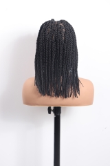 #1B Bob Knotless Braids Goddess Lace Front Wig 14‘’ Pre-Braided Hair Wholesale Price