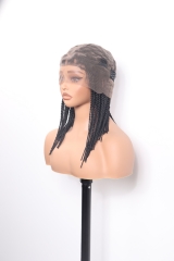 #1B Bob Knotless Braids Goddess Lace Front Wig 14‘’ Pre-Braided Hair Wholesale Price