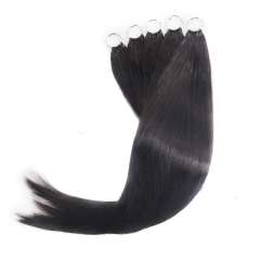 Micro Ring Loop Crochet Hair Feather Crochet Human Hair Extensions Natural Color Straight Hair Wholesale Price