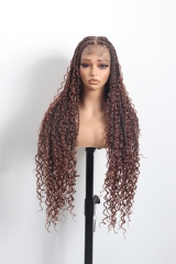 Pre-styled Knotless Braids Wig #1B-30 Color Lace Front Wig Pre-Braided Hair Wholesale Price