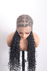 Pre-styled Knotless Braids Wig #1B Color Lace Front Wig Pre-Braided Hair Wholesale Price