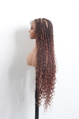 Pre-styled Knotless Braids Wig #1B-30 Color Lace Front Wig Pre-Braided Hair Wholesale Price