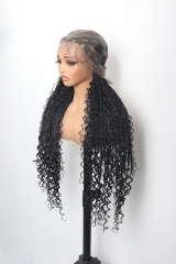 Pre-styled Knotless Braids Wig #1B Color Lace Front Wig Pre-Braided Hair Wholesale Price