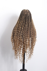 Pre-styled Knotless Braids Wig #1B-27 Color Lace Front Wig Pre-Braided Hair Wholesale Price