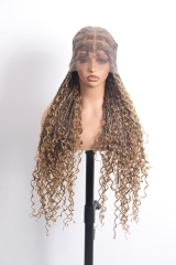 Pre-styled Knotless Braids Wig #1B-27 Color Lace Front Wig Pre-Braided Hair Wholesale Price