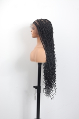 Pre-styled Knotless Braids Wig #1B Color Lace Front Wig Pre-Braided Hair Wholesale Price