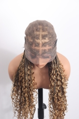 Pre-styled Knotless Braids Wig #1B-27 Color Lace Front Wig Pre-Braided Hair Wholesale Price